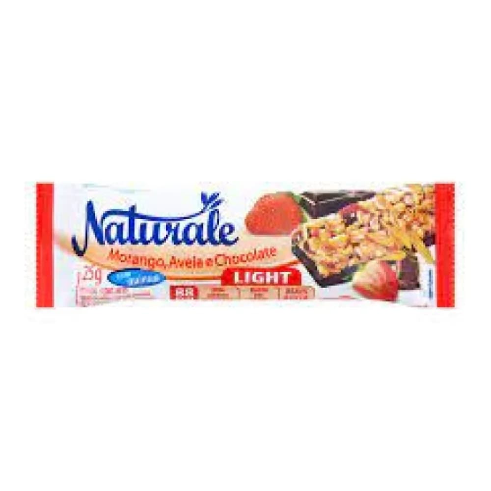 Barra de cereal naturale light morango e aveia embalagem 25g