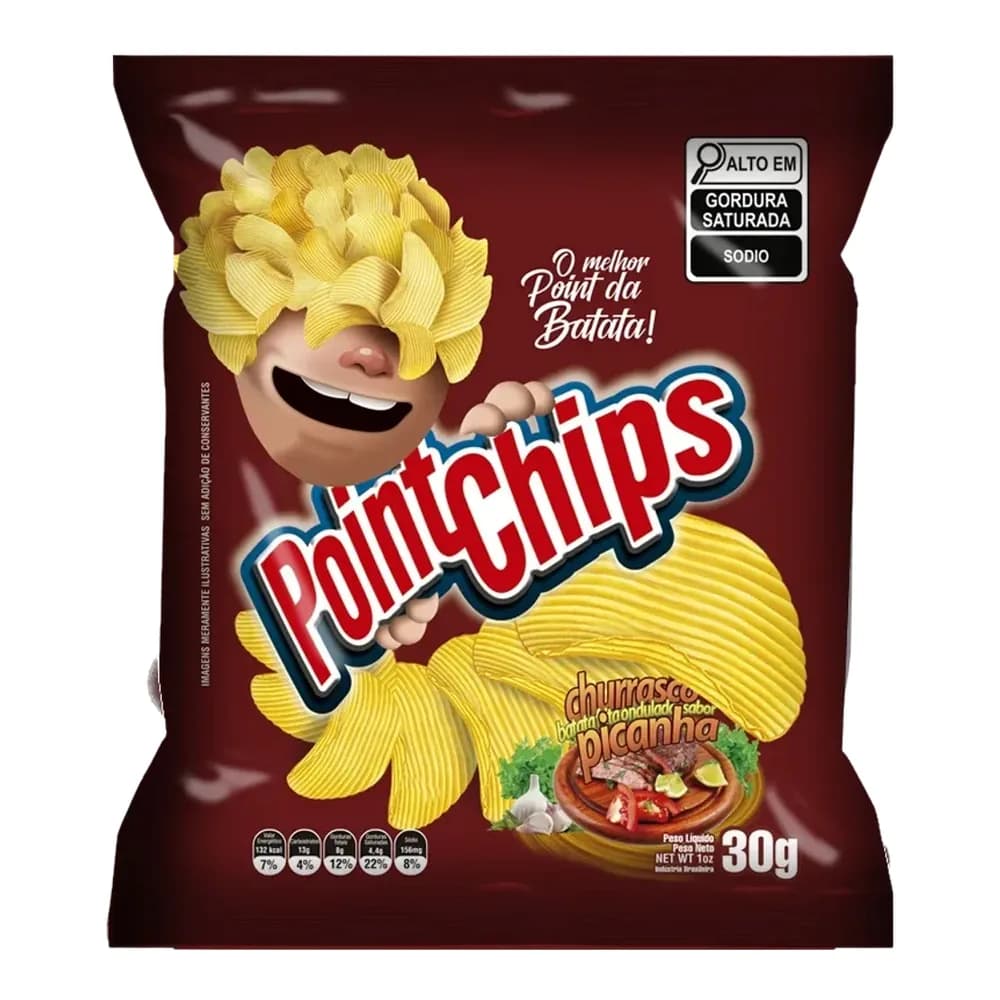 Batata point chips cheddar embalagem 30g