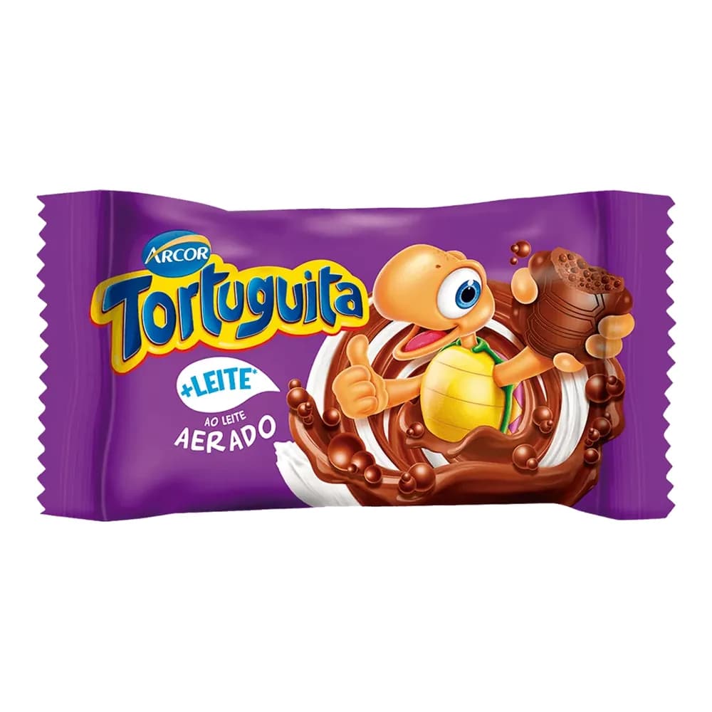 Chocolate tortuguita branco com recheio de chocolate arcor 15,5g