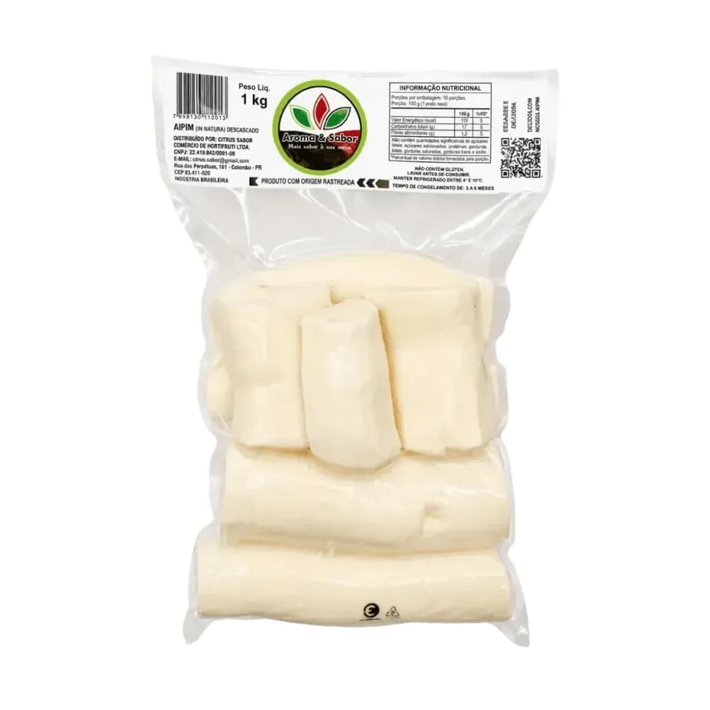 Aipim sem casca aroma e sabor 1kg