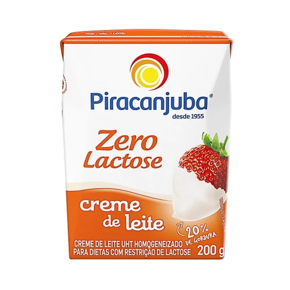 Creme de leite piracanjuba restritivo zero lactose 200g