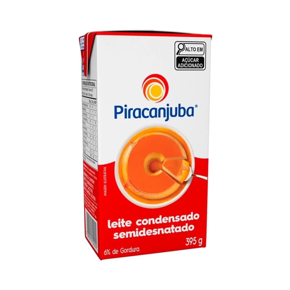 Leite condensado semidesnatado piracanjuba 395g