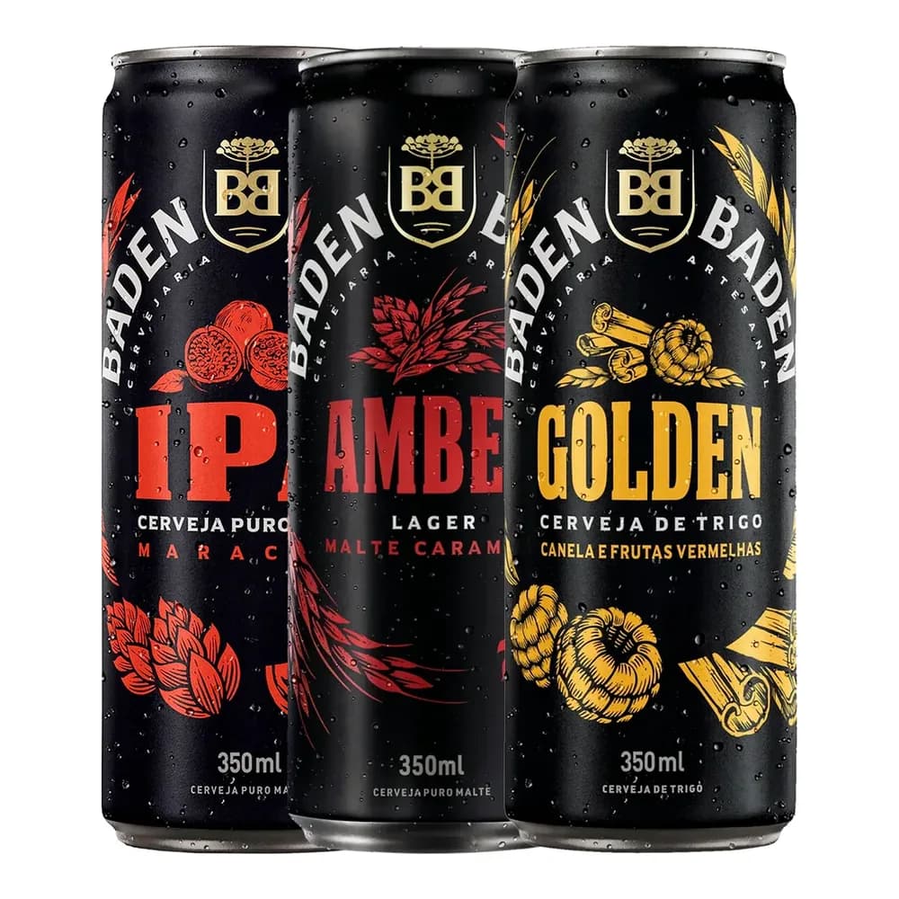 Cerveja baden baden pilsen cristal lata 350ml