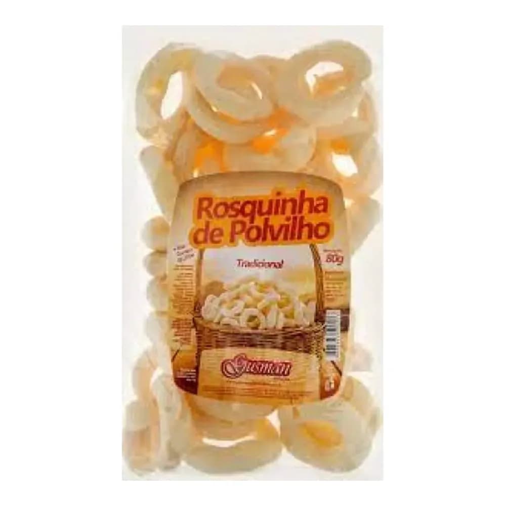 Biscoito de polvilho gusman rosquinha sabor bacon embalagem 80g