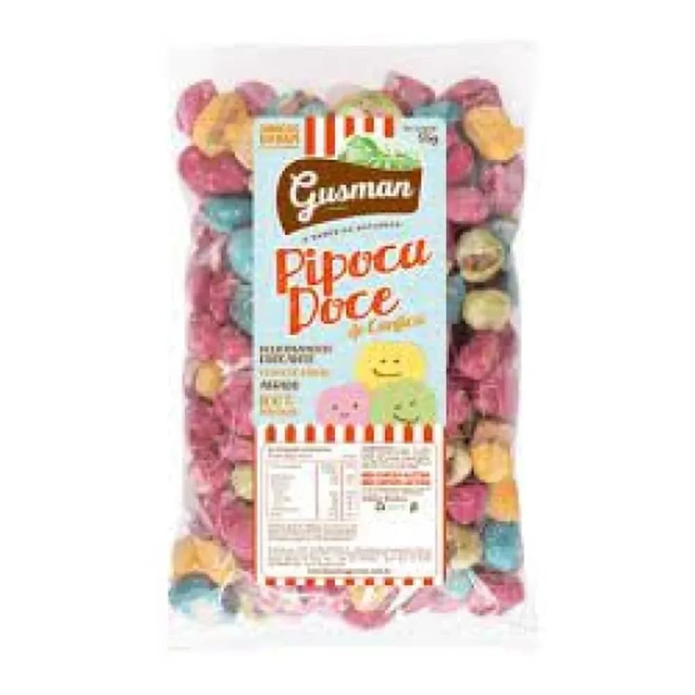 Pipoca doce gusman colorida embalagem 55g