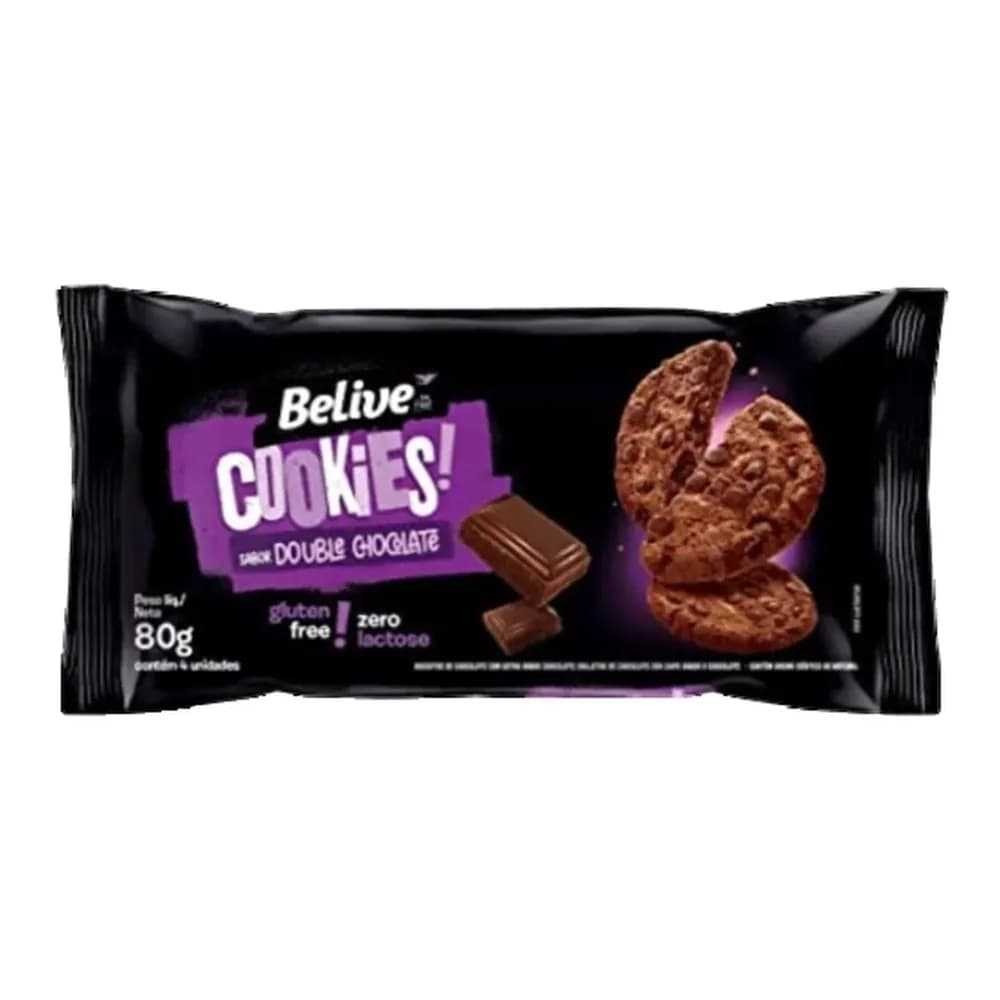 Cookie double chocolate sem gluten sem lactose belive 80g