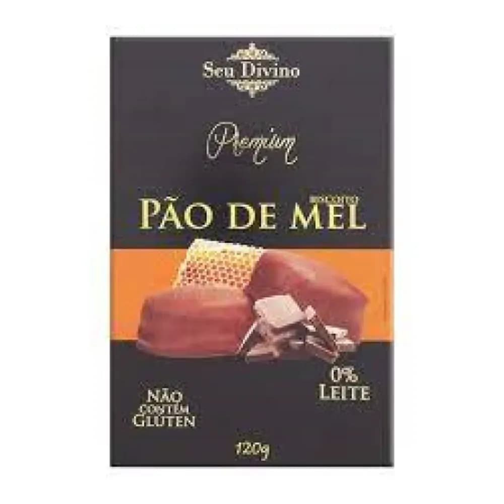 Pao de mel divino sem gluten e sem lactose embalagem 120g