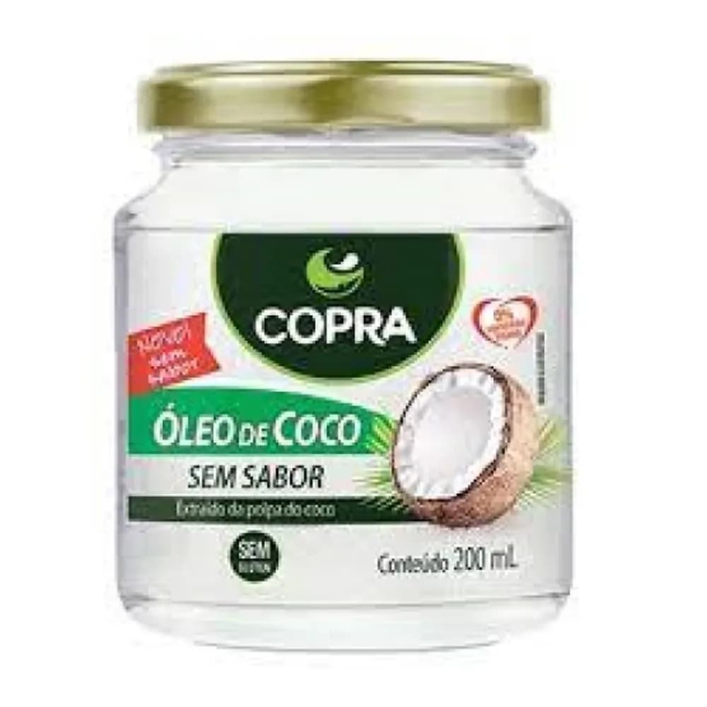 Oleo de coco sem sabor copra 200ml