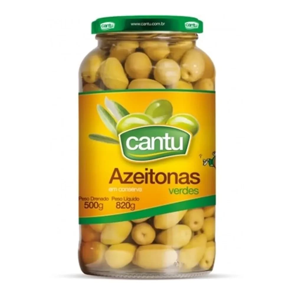 Azeitona verde cantu embalagem 500g