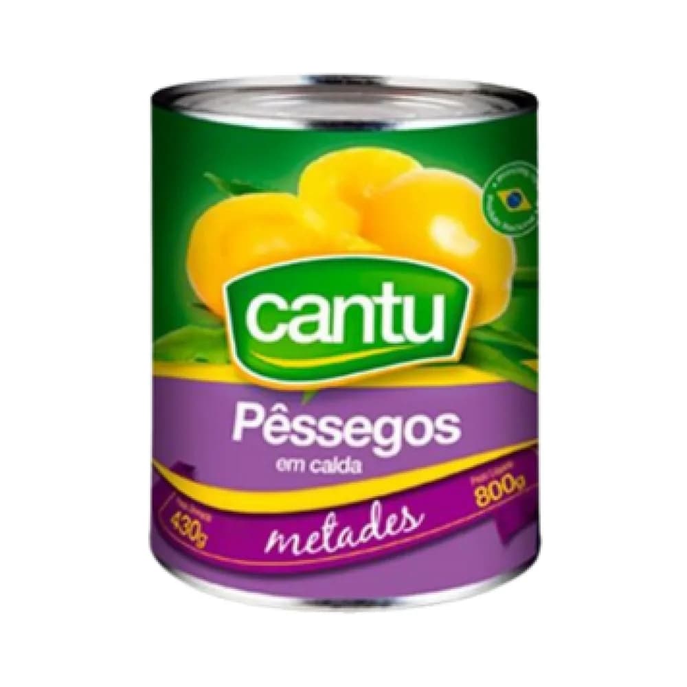Pessego em calda de pessego cantu 430g
