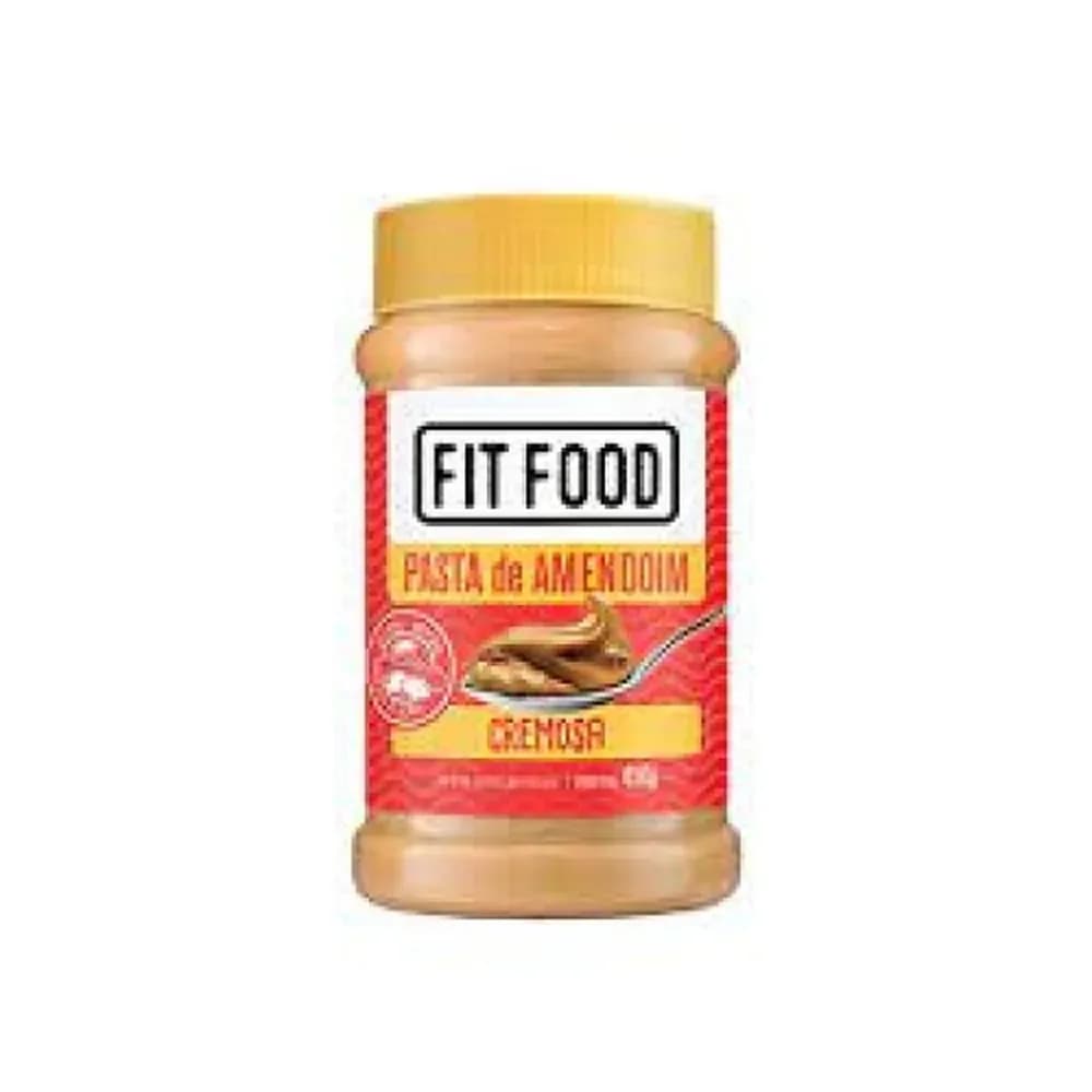 Pasta de amendoim integral cremosa fit food 450g
