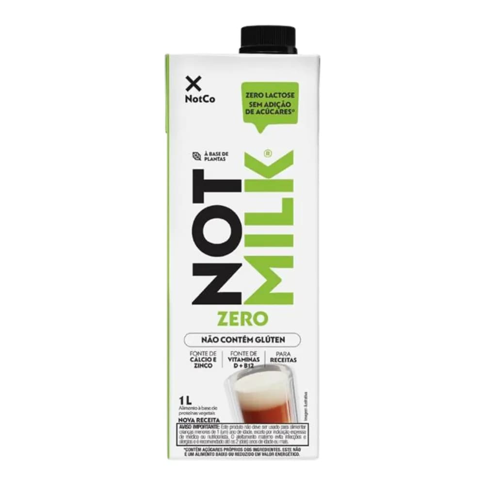 Not milk original zero adicao de acucar leite vegetal 1l