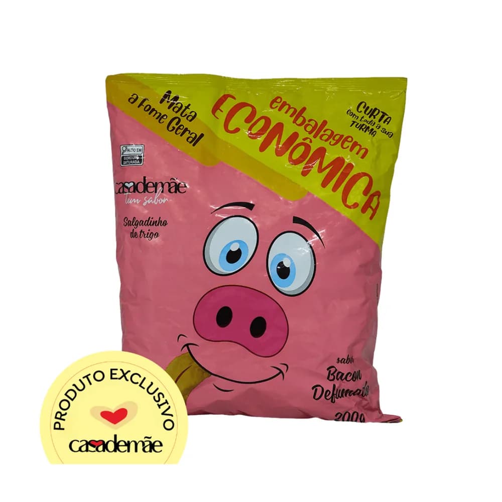 Salgadinho de trigo sabor bacon defumado casa de mae 200g