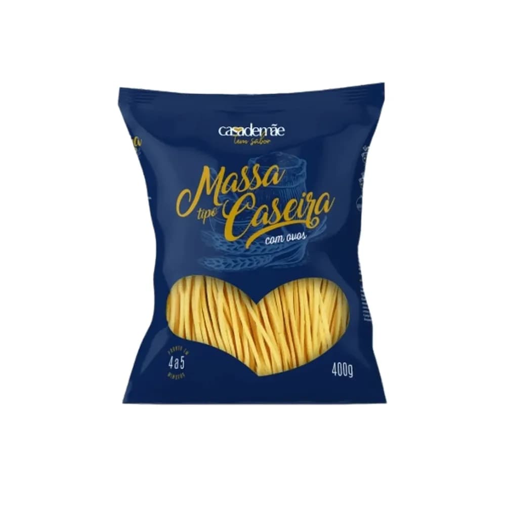 Massa caseira com ovos n2 casa de mae 400g