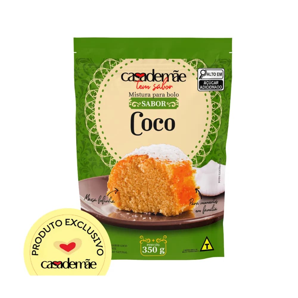 Mistura para bolo sabor coco casa de mae 350g