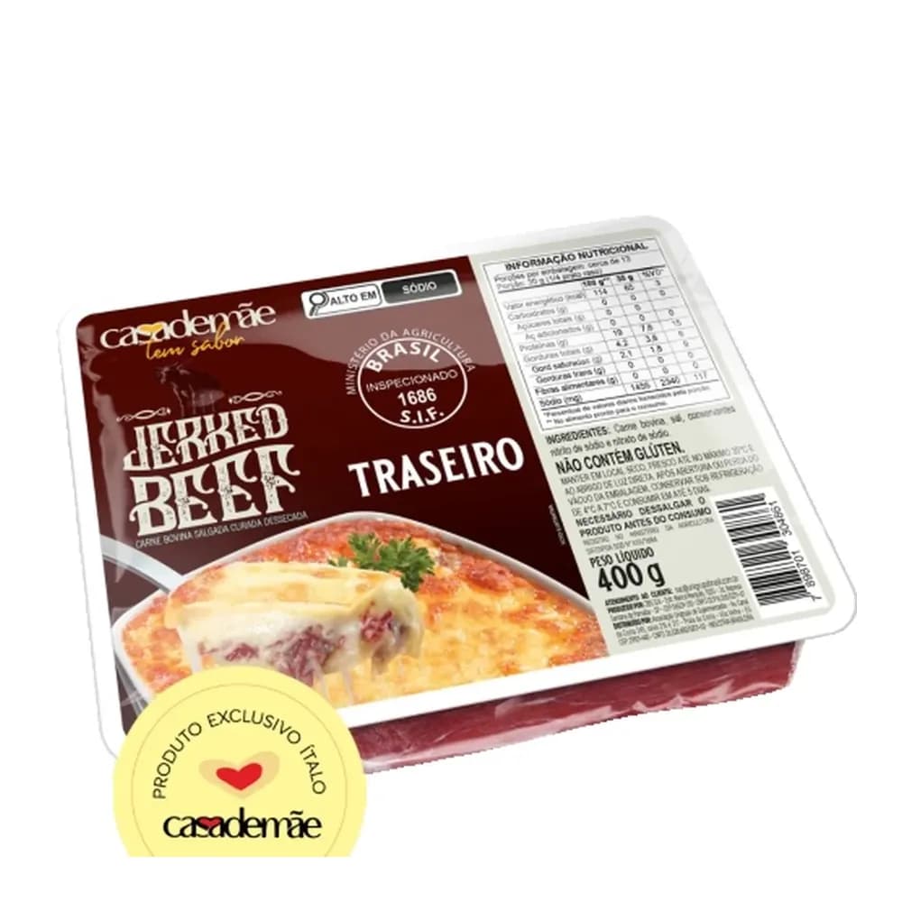 Jerked beef tradicional casa de mae 400g