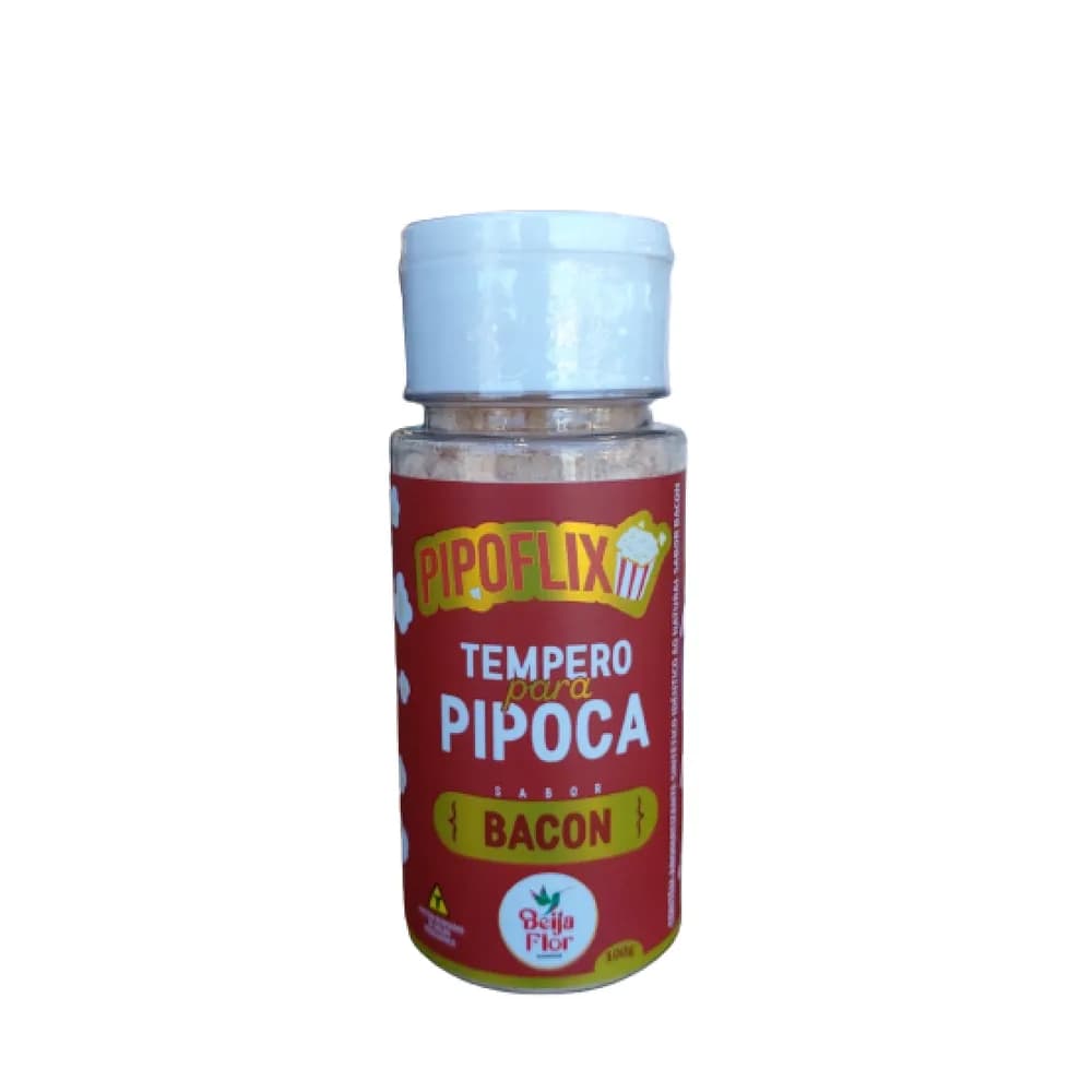 Tempero para pipoca bacon pipoflix beija flor 100g