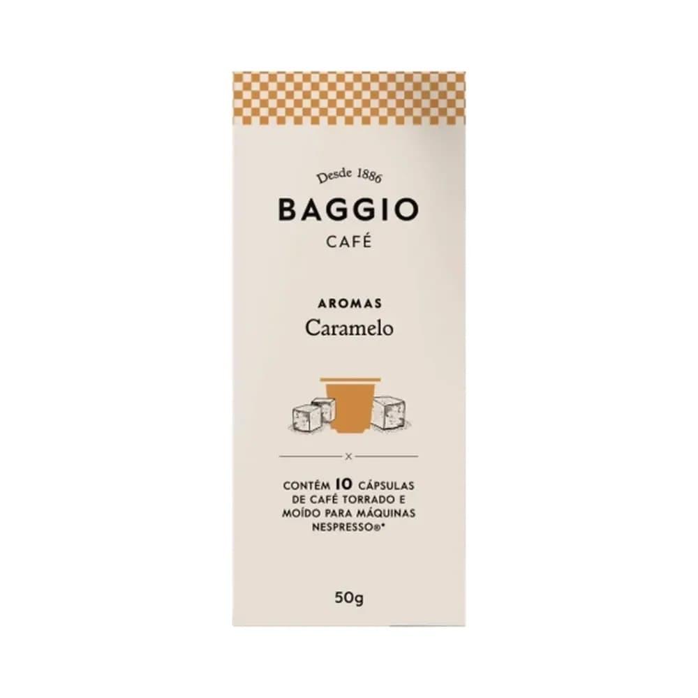 Cafe em capsula baggio caramelo 10un caixa 50g