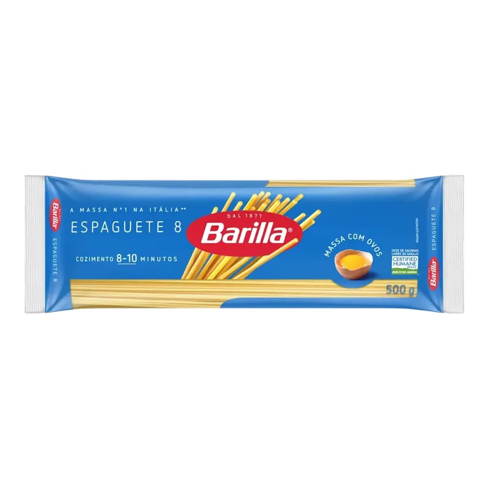 Macarrao com ovos espaguete no8 barilla 500g