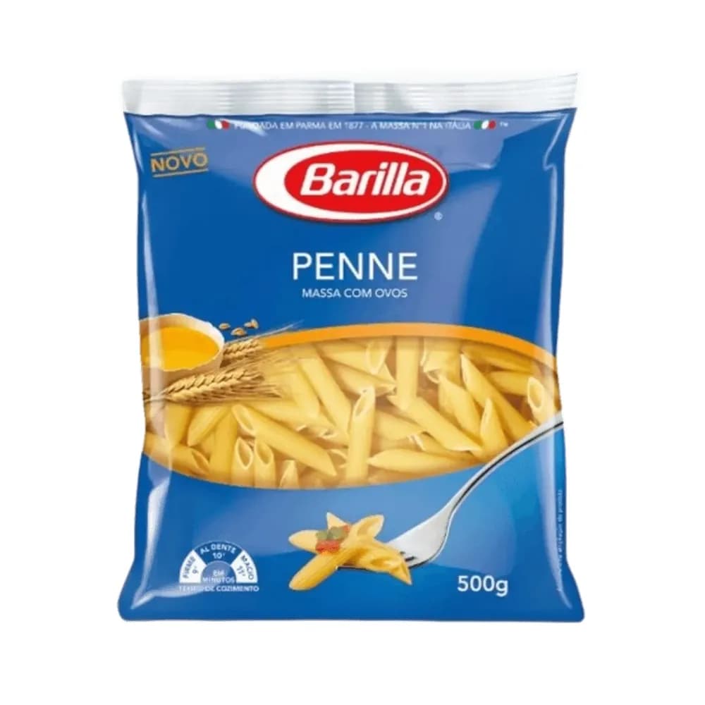 Massa com ovos penne barilla 500g