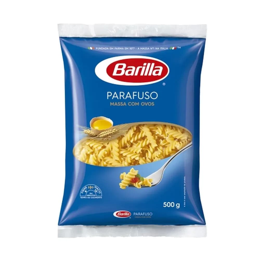 Massa com ovos parafuso barilla 500g