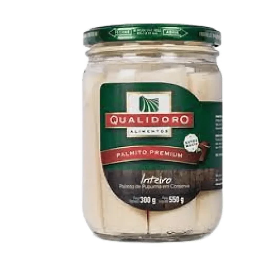 Palmito pupunha qualidoro inteiro vidro 300g