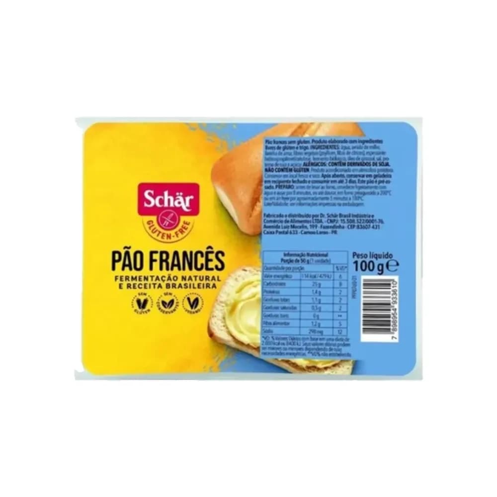 Pao frances sem gluten schar 100g