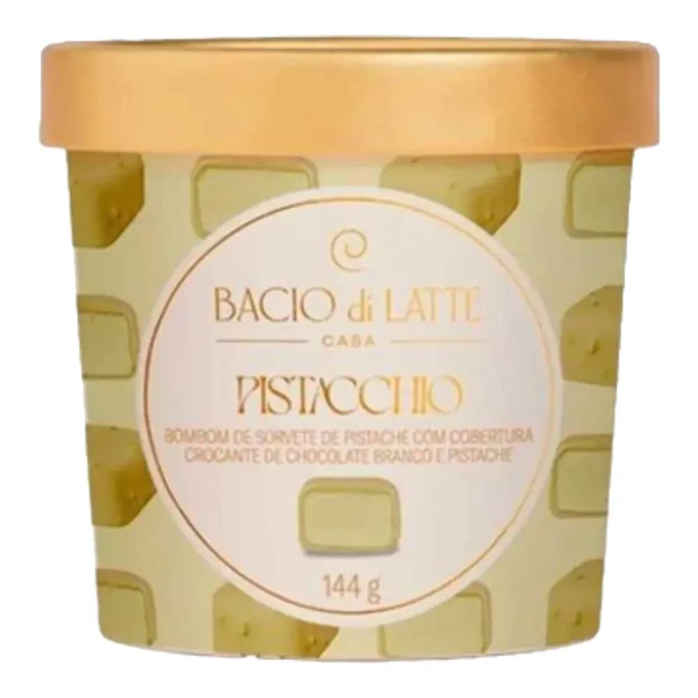 Bombom de sorvete pistacchio bacio di latte 144g