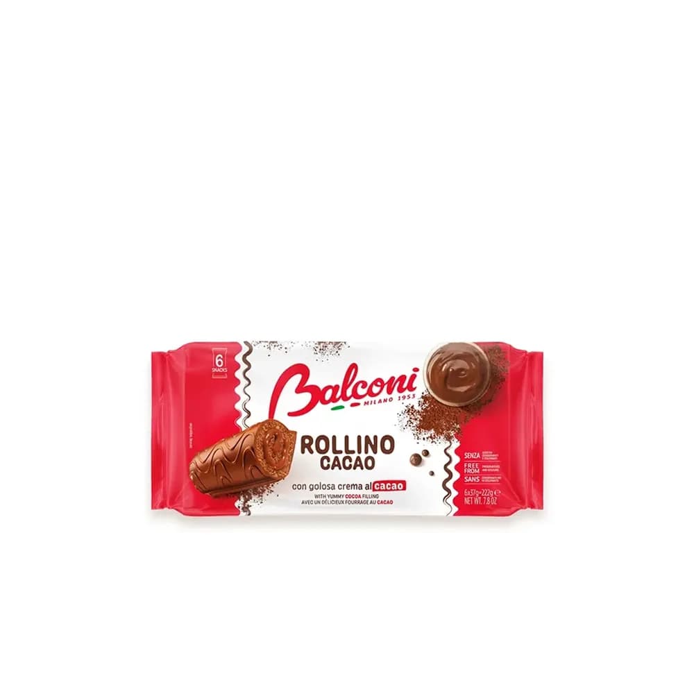 Mini bolo italiano rollino cacao balconi 222g