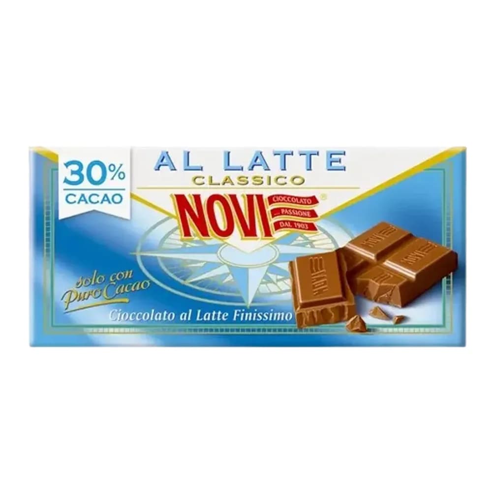 Chocolate em barra al latte classico 30% cacao novi 100g