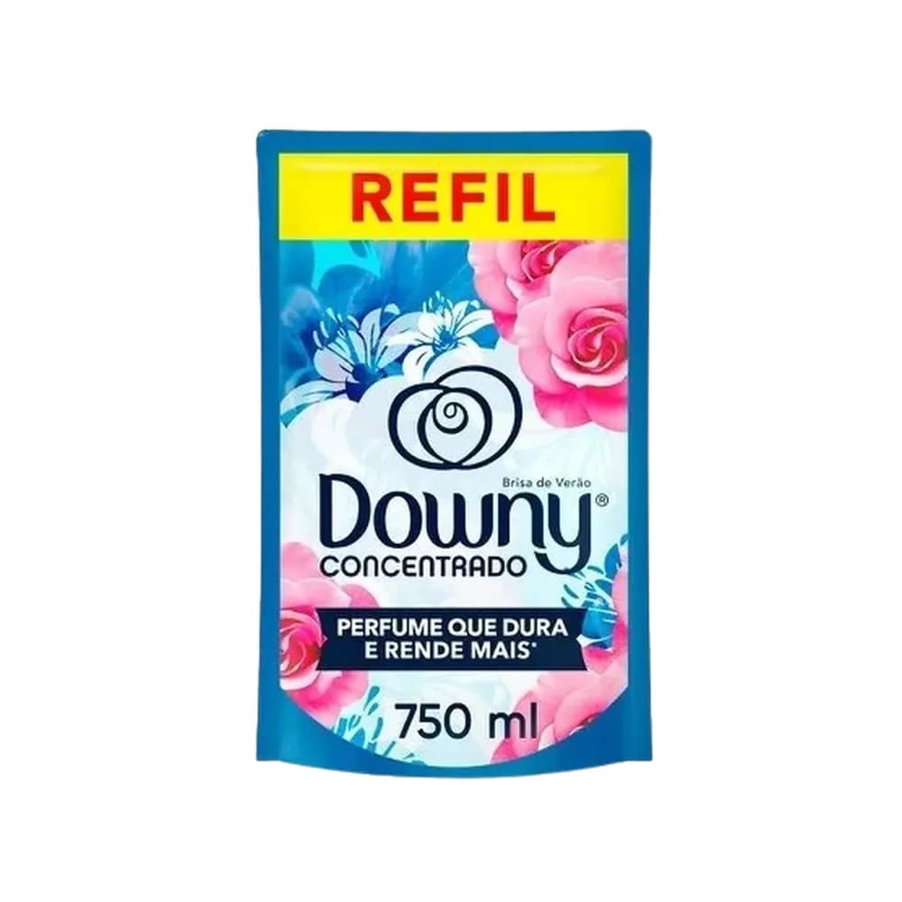 Amaciante de roupa concentrado brisa de verao refil downy 750ml