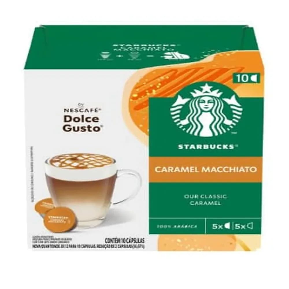 Capsulas caramel macchiato starbucks by nescafe dolce gusto 106,5g caixa com 10un