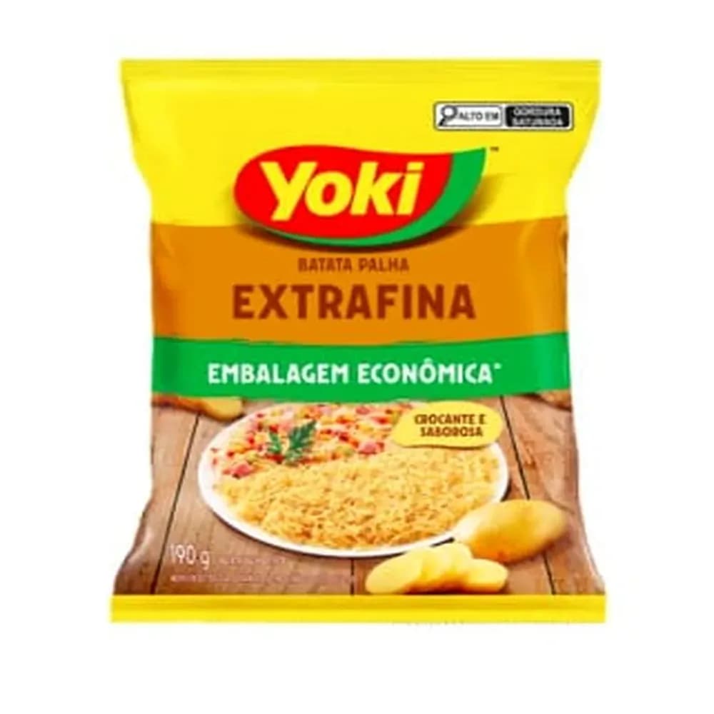 Batata palha extrafina yoki pacote 190g embalagem economica