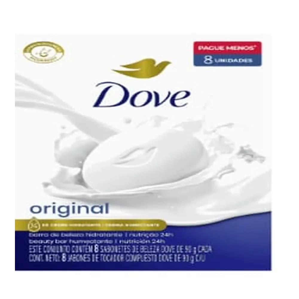 Sabonete barra karite dove 8un de 90g cada leve mais pague menos