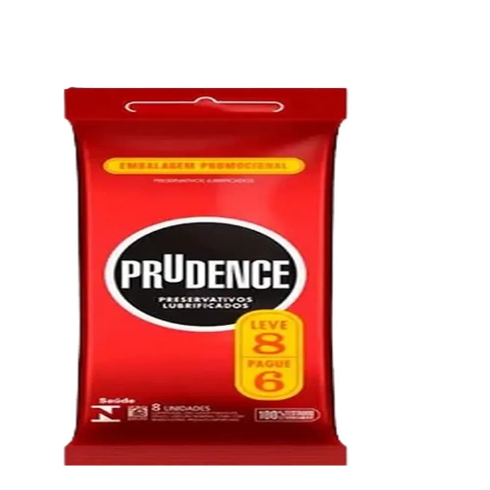 Preservativo lubrificado prudence leve 8 pague 6