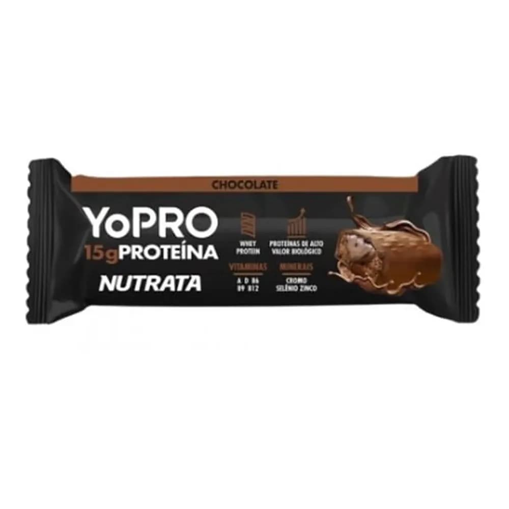 Barra de proteina sabor chocolate yopro nutrata 55g