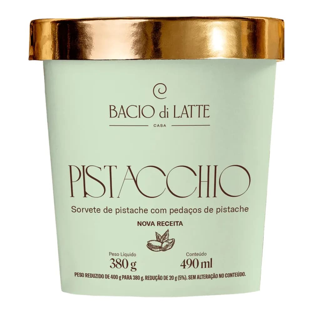 Sorvete pistache bacio di latte 490ml