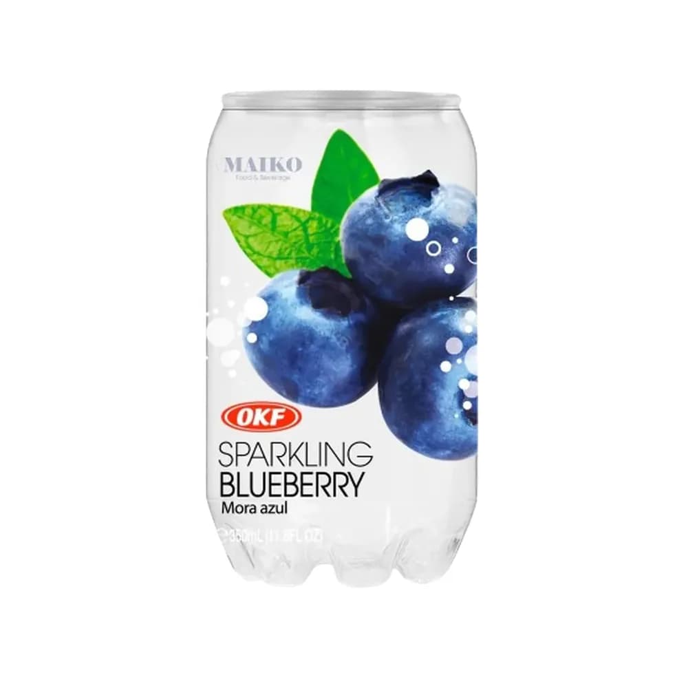 Bebida refrigerante gaseificada sabor blueberry okf 350ml