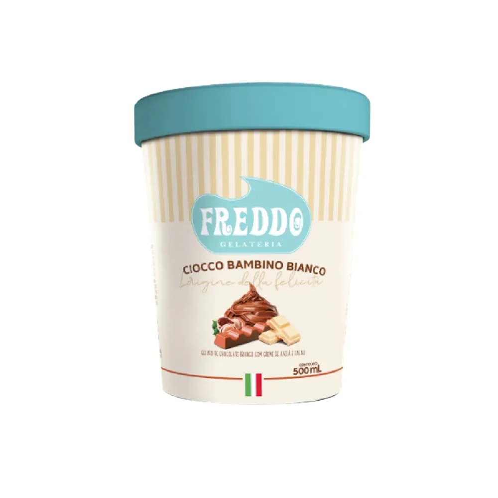 Sorvete ciocco bambino bianco freddo 500ml