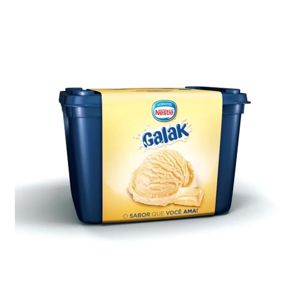 Sorvete sabor chocolate branco galak pote 1,5l