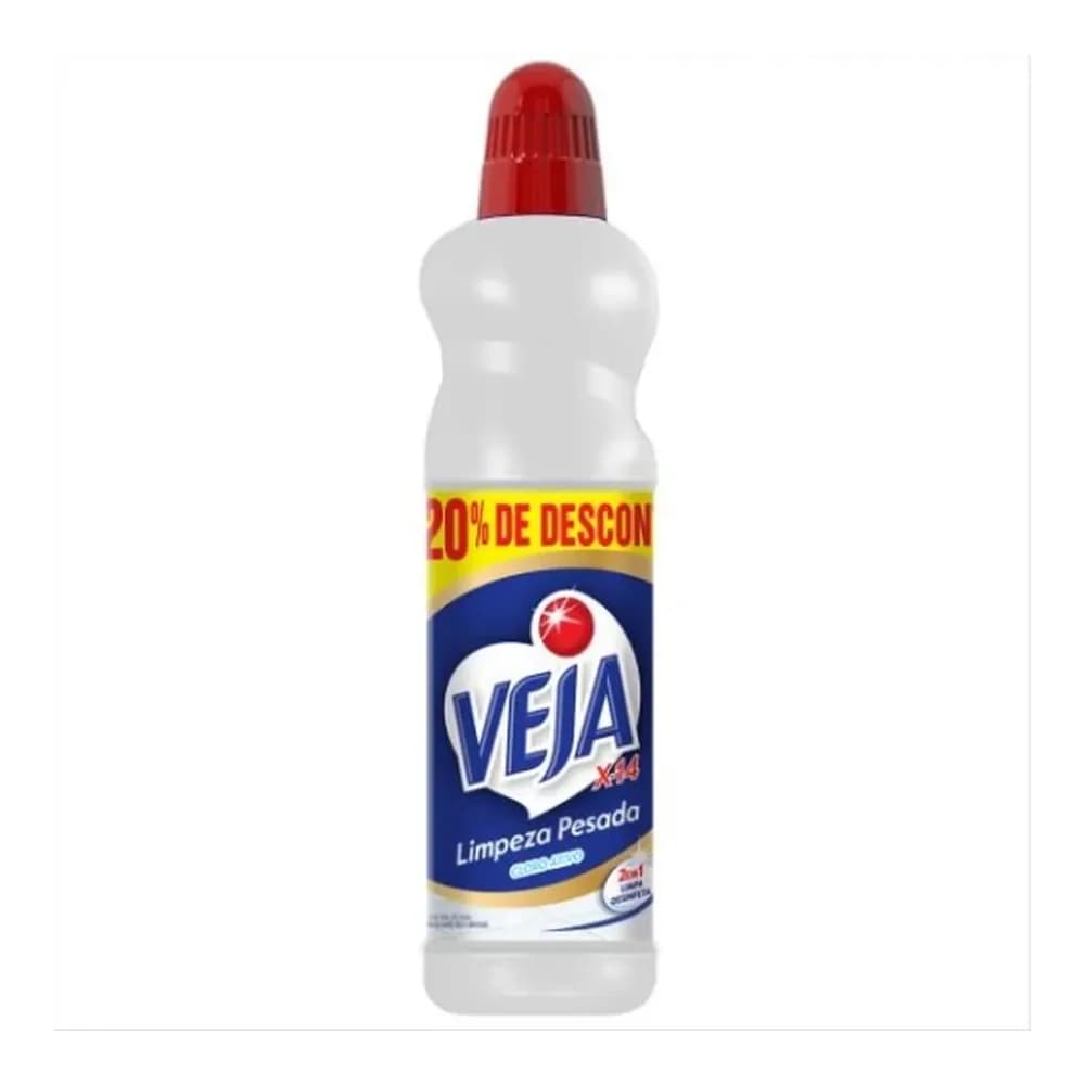 Limpador para limpeza pesada cloro ativo embalagem economica veja 500ml