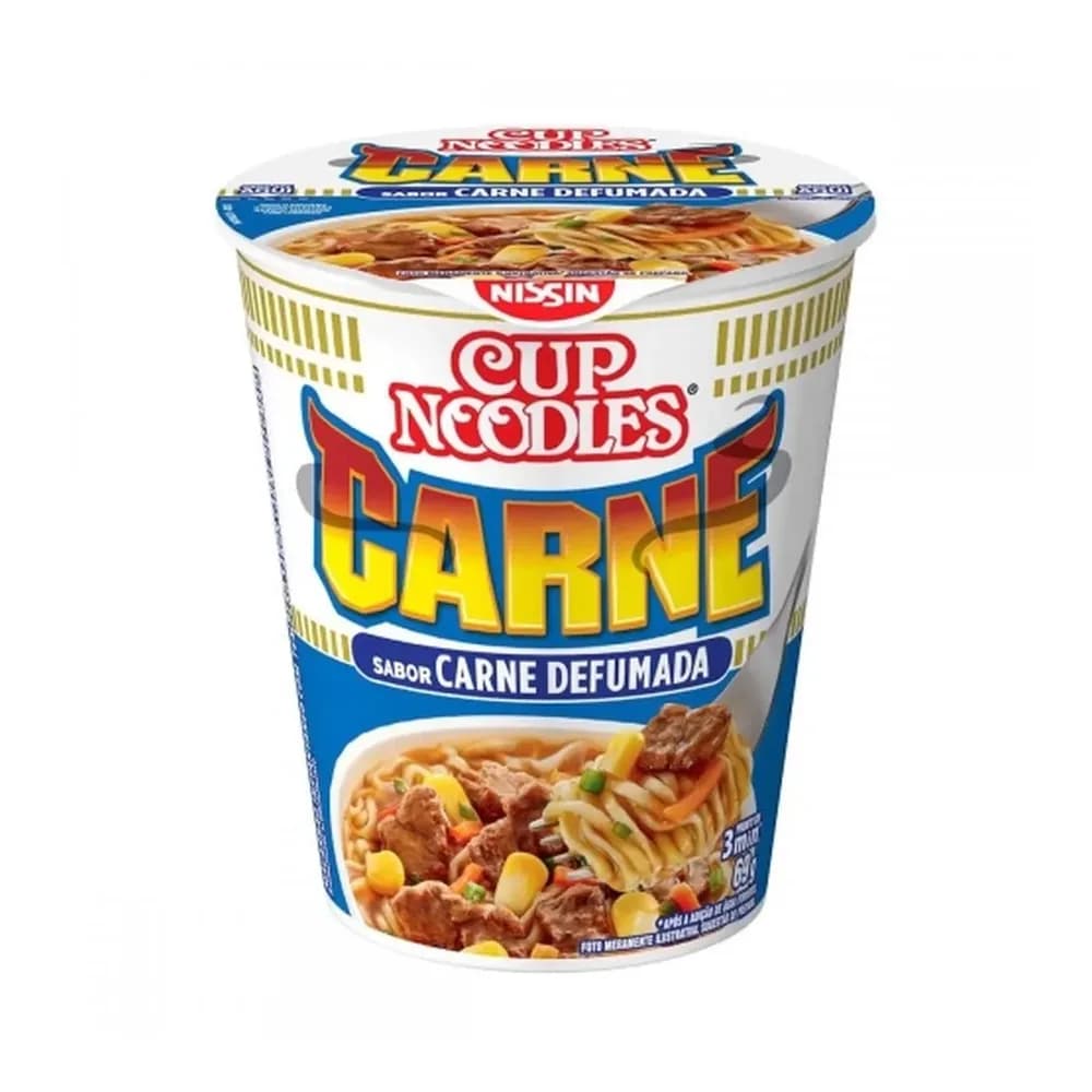 Macarrao instantaneo sabor carne defumada cup noodles 69g