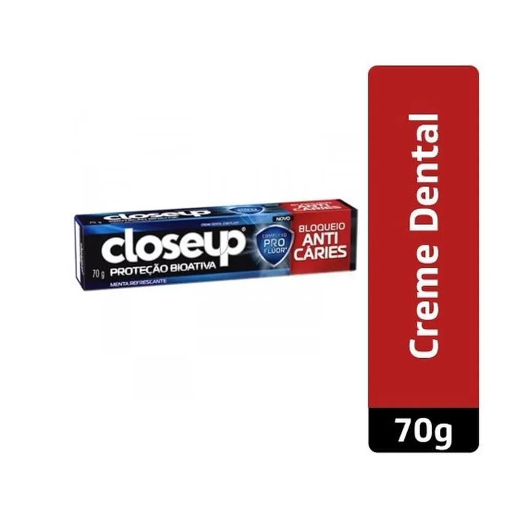 Creme dental protecao bioativa bloqueio anticaries close up 70g