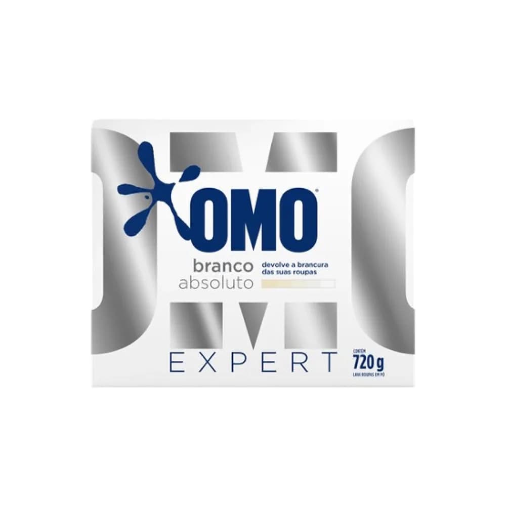 Lava roupas em po expert branco absoluto omo 720g