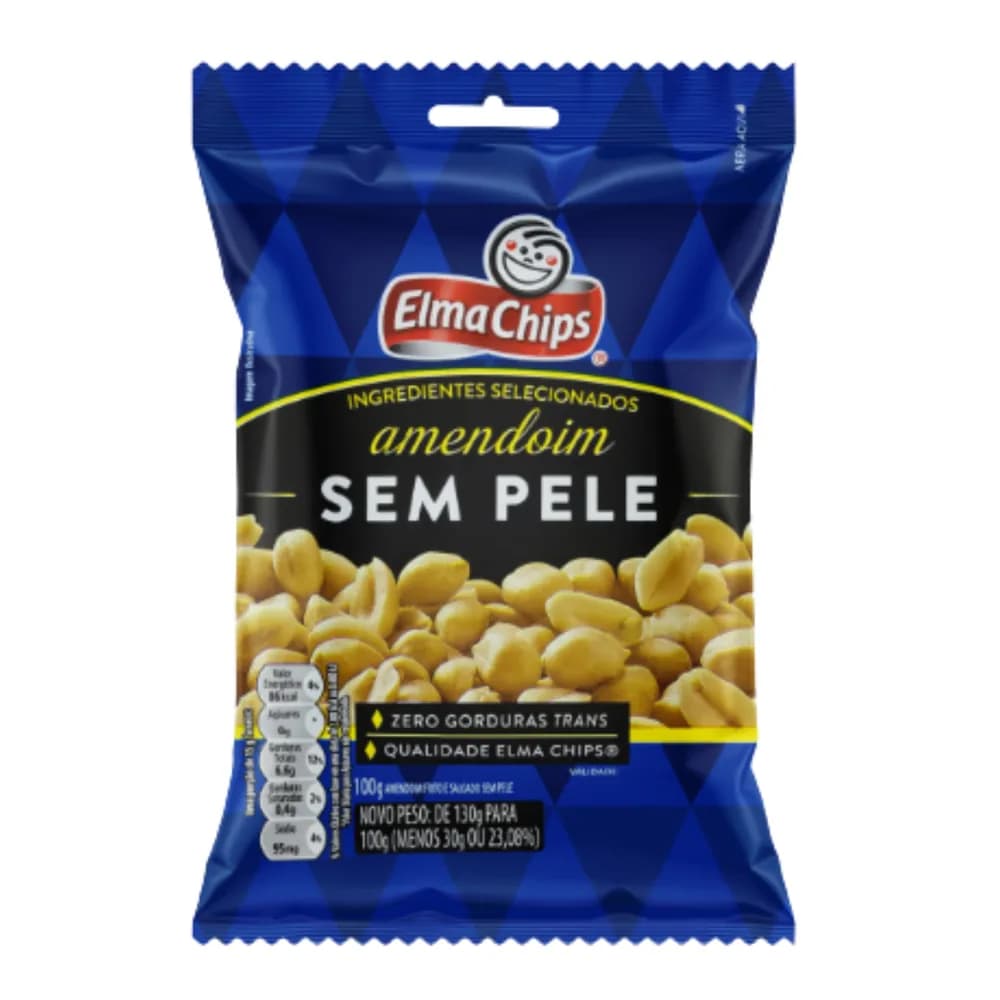 Amendoim frito e salgado sem pele elma chips 100g