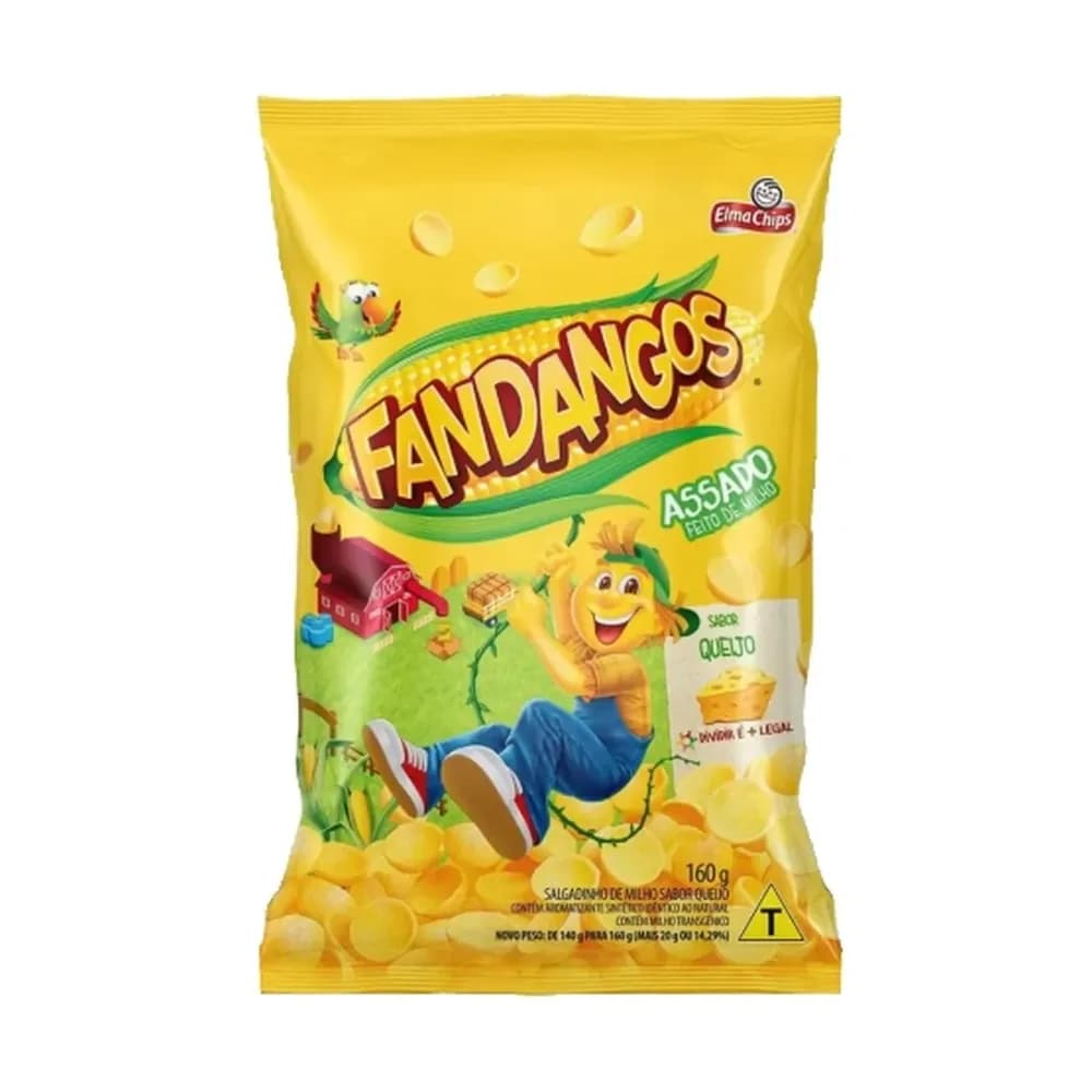 Salgadinho de milho sabor queijo fandangos elma chips 160g