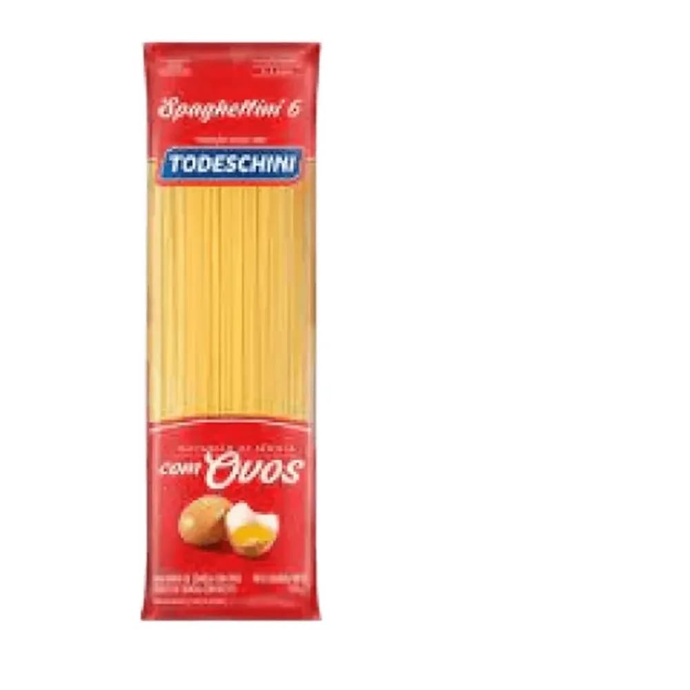Macarrao de semola com ovos espaguete todeschini n6 500g