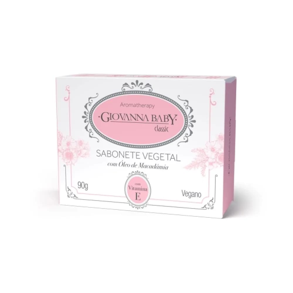Sabonete em barra vegetal com oleo de macadamia giovanna baby 90g