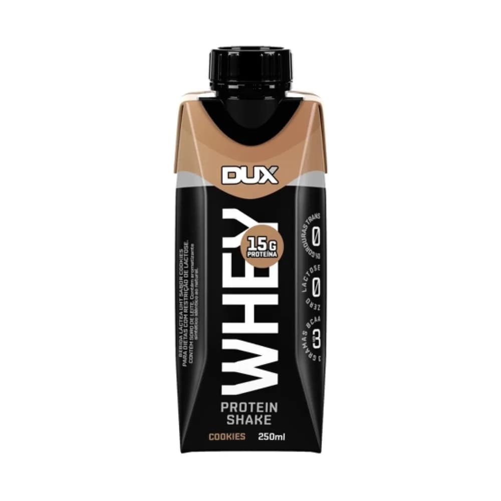 Whey protein shake sabor cookies dux nutrition 250ml